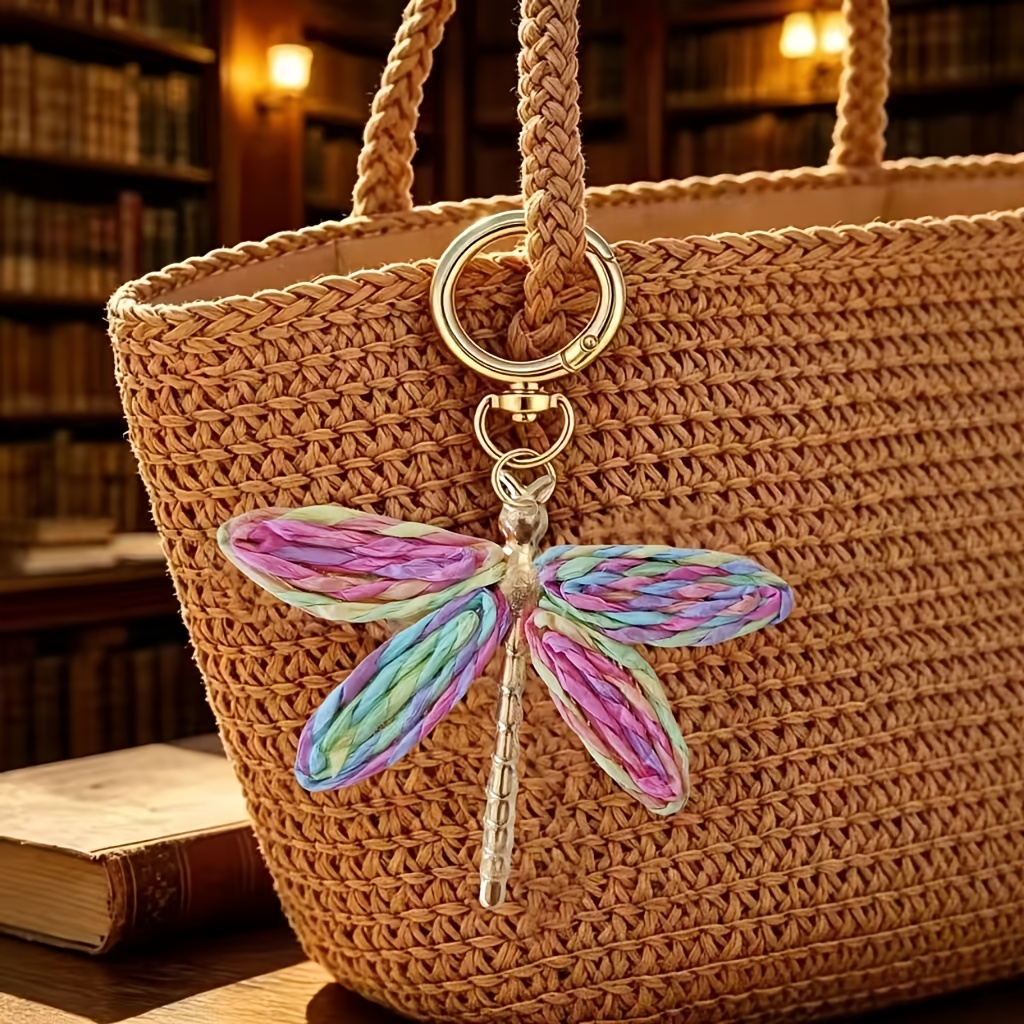 TEMU Llavero de colorida, 1 pieza, anilla para llaves, colgante de Fia , colgante y elegante de estilo bohemio, llavero tejido a , accesorio colgante