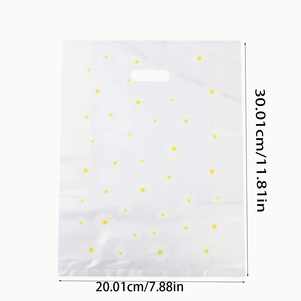TEMU 17 sacchetti regalo con stampa a margherita, sacchetti opachi freschi e facili da con manici, materiale PE e resistente, stile versatile per lo
