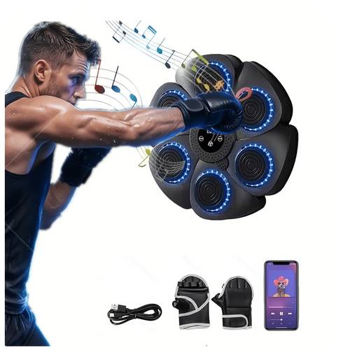 music boxing machine wall mounted adjustable height intelligent counting boxing trainer wireless exercise equipment boxing training equipment music boxing machine boxing suitable for home exercise entertainment