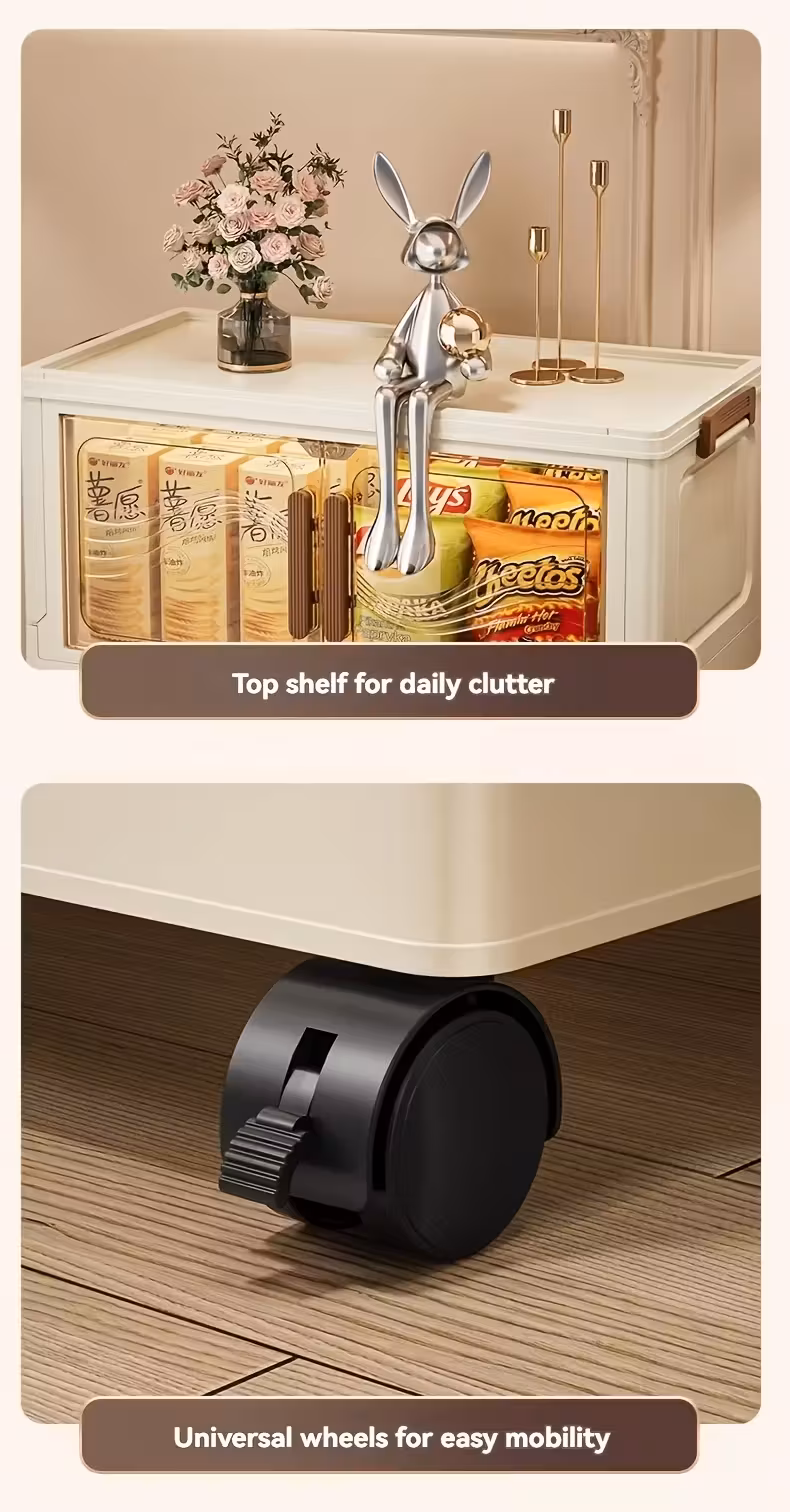 5 layer 3 layer foldable locker stackable multifunctional plastic storage unit with doors and wheels easy to assemble space saving very suitable for bedroom living room and kitchen arrangement trunks Product details 6
