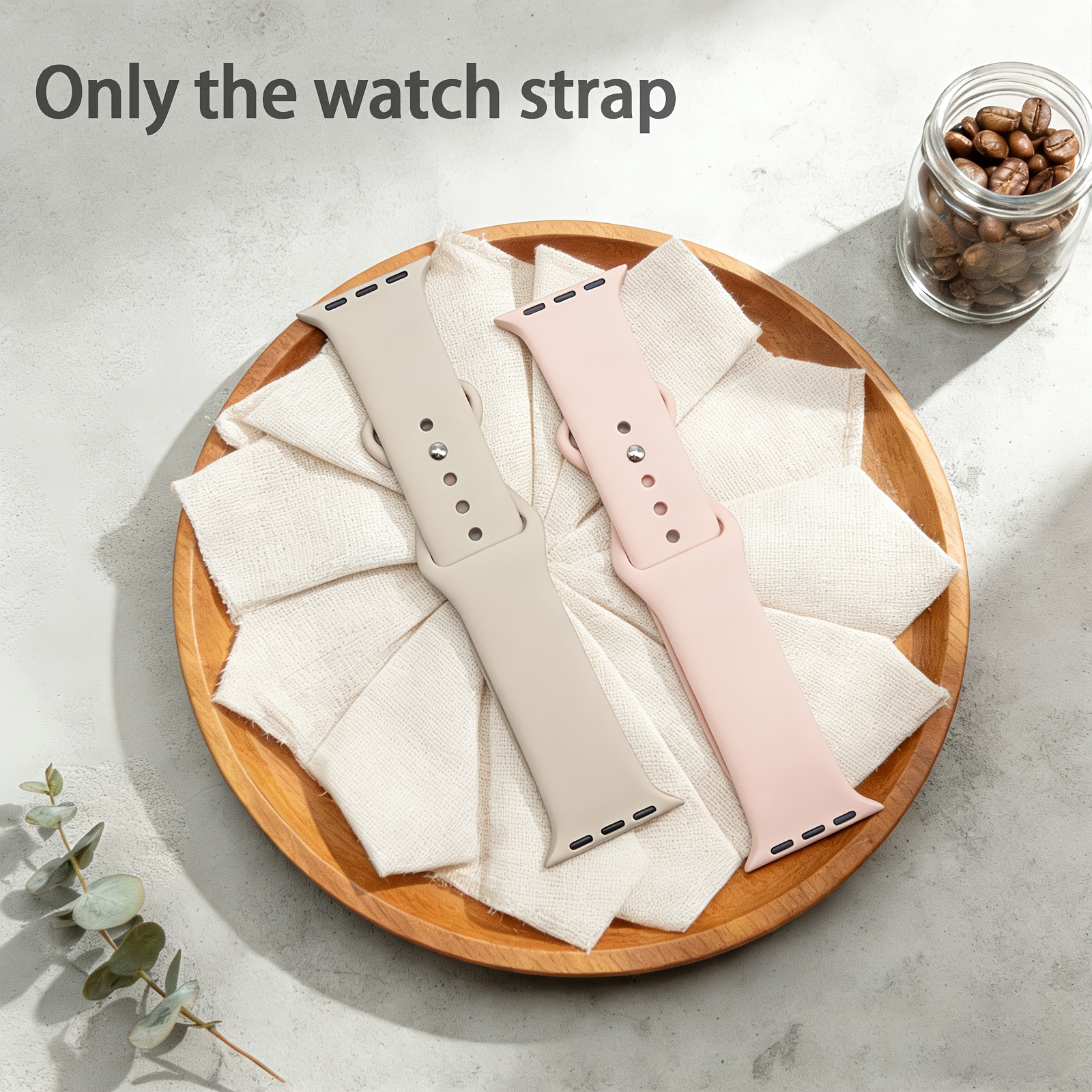 E-shop Geeignet für Apple Watch Ersatzarmbänder, 2er-Pack Sport Silikonarmbänder, weich und bequem, und farbecht, kompatibel mit