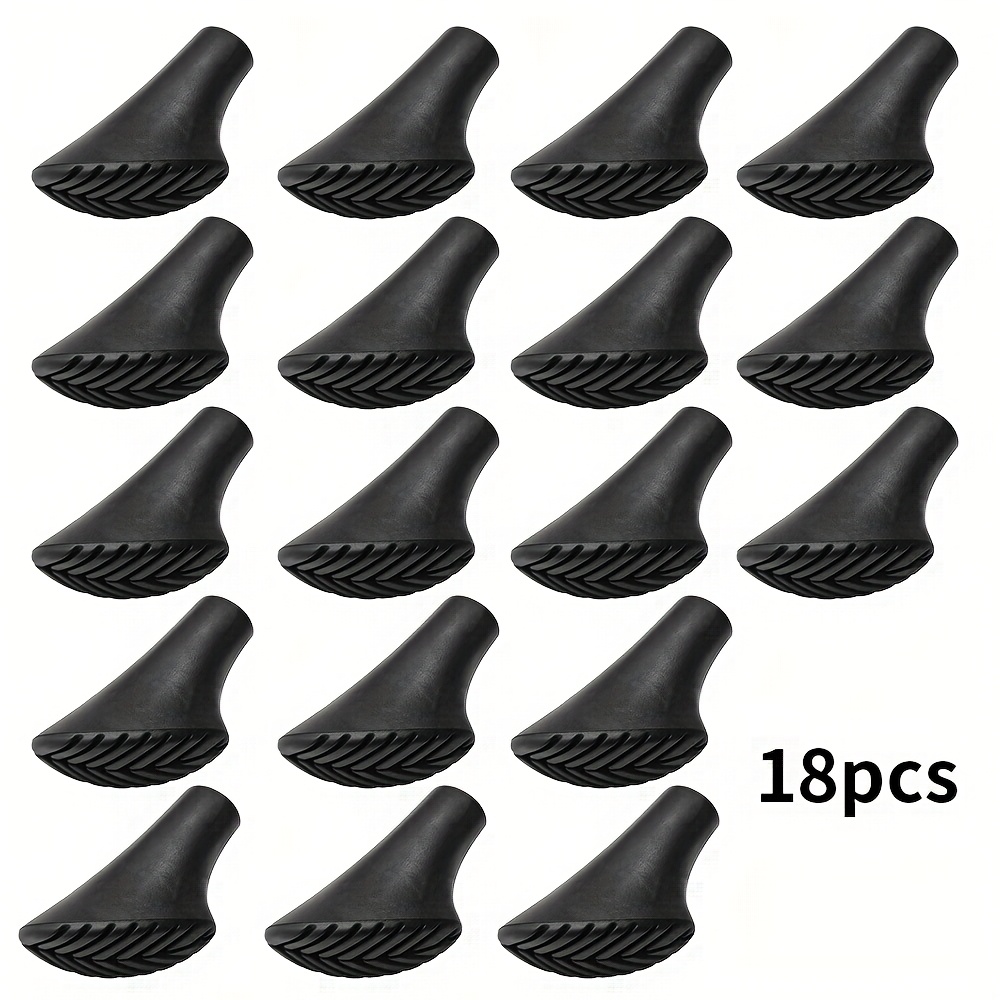 Image of 8/18pcs Trekking Pole Protectors, Multifunctional Shock-absorbing Silent Tips, Rock Surface Protection, Anti-slip And Wear-resistant Replacement Heads For An Trip