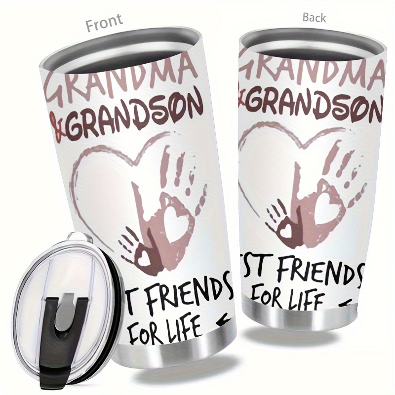 

Grandma & Grandson Best Friends For Life Insulated Stainless Steel Tumbler - Leak-proof Lid, Durable, Multipurpose, And Easy To Clean