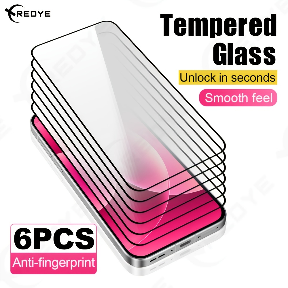 TEMU 6pcs Full Cover Phone Screen Protector For Xiaomi 17 Pro/17 Pro Max Tempered Glass Protective Film For Xiaomi 17/15 Glass Smartphone