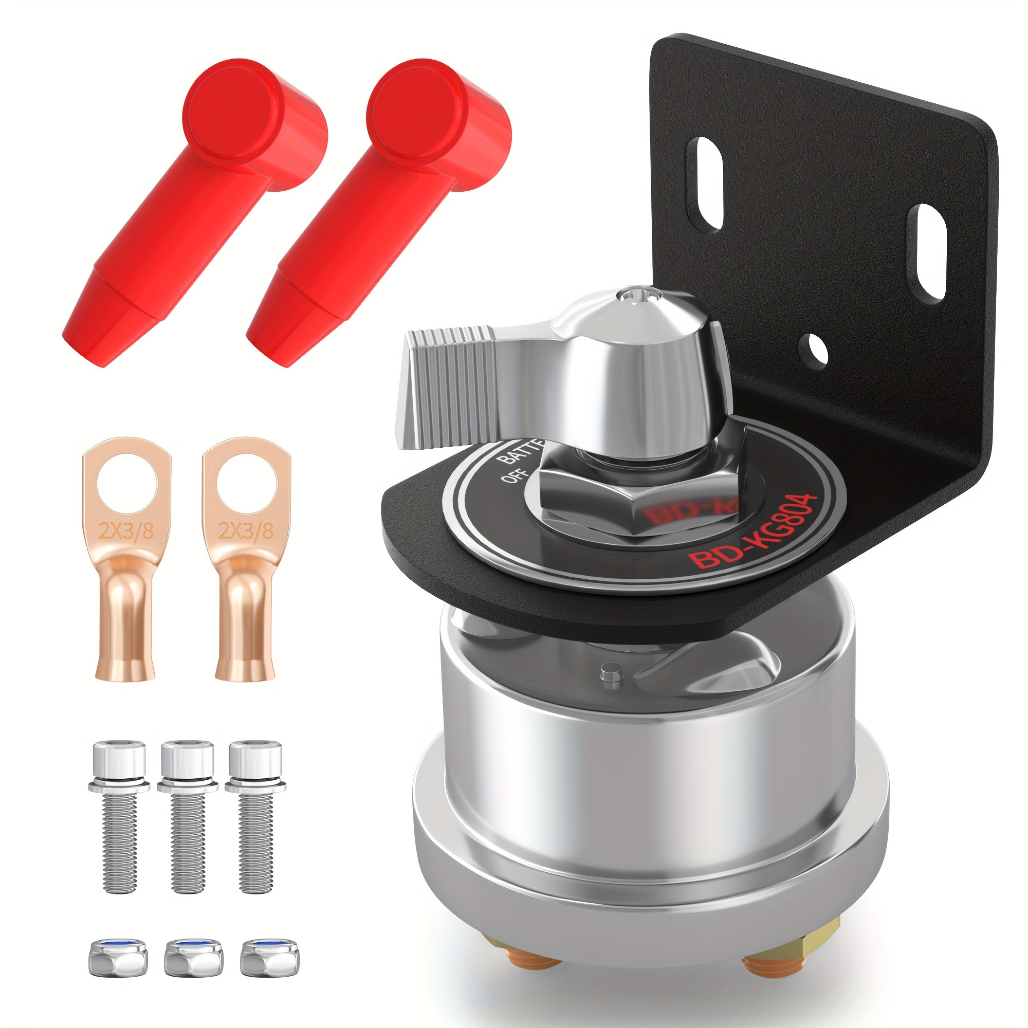 TEMU 200a Battery Cut Off Switch Heavy Switch 12v Battery Disconnect Switch With Side Post Mounting Bracket For Rv Atv Utv Vehicles