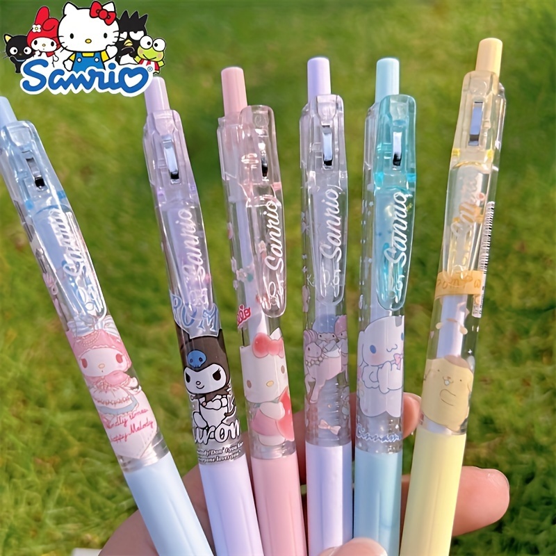 

[authorized] Sanrio Series Neutral Pens Hellokitty Kuromi Melody Cinnamoroll 6pcs St Push Pen Neutral Pen For Student School Supplies Kawaii Stationery Writing Pen Birthday Christmas Easter Gifts