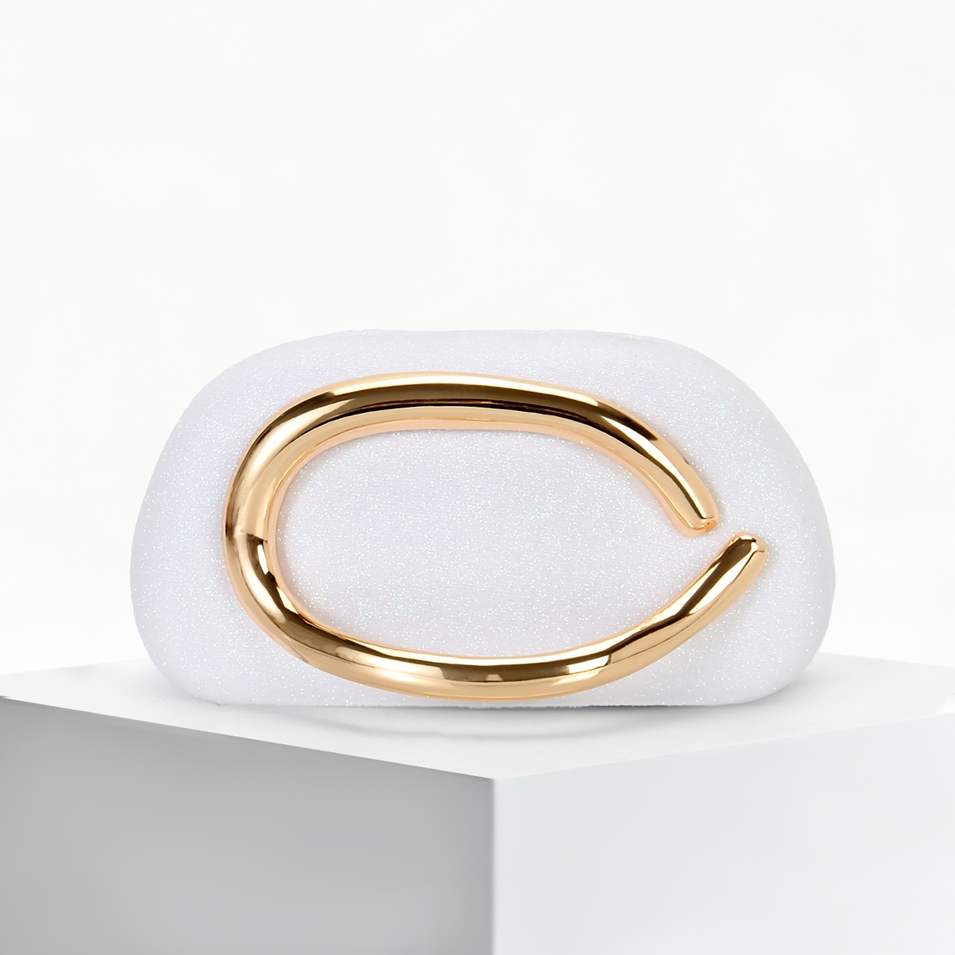 Glittery Clutch - PIDE Women's Glitter Evening Clutch Purse, Elegant Round Box Design with Vintage Metal Handle, Detachable Shoulder Strap, Magnetic Closure, Polyester Lining, Perfect for Weddings, Parties, and Formal Events, Wedding Accessory | Ma