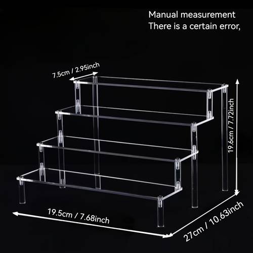 tier display rack made of transparent acrylic designed for showcasing toys jewelry this sturdy and thickened storage solution serves as a cake and perfume display