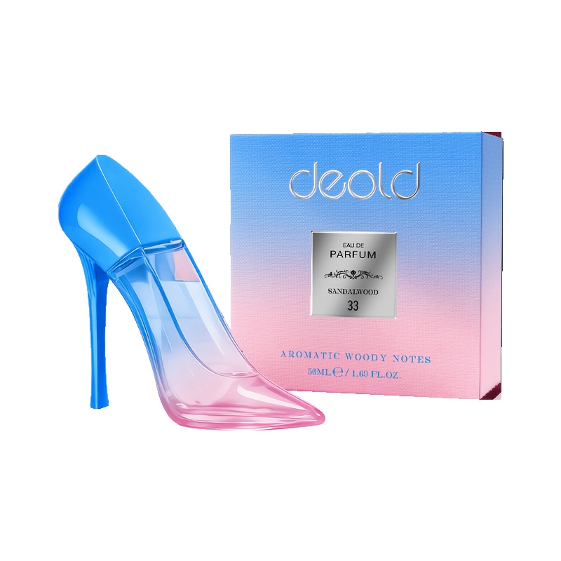 Image of Scent, Blue-pink Gradient High Heel Shaped Bottle, Long-lasting Women's Edp For Office & Elegant Ladies. Niche Dupe Perfume, Ideal Fragrance For Perfume Lovers & Gifting