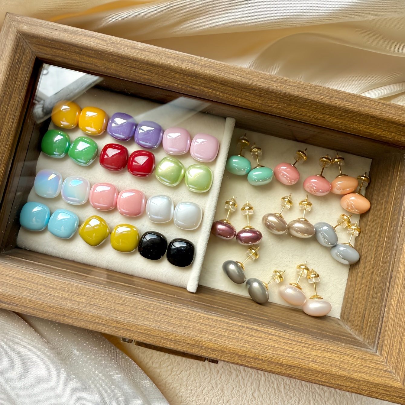 ZHILIN Multicolor Retro Beaded Earrings, 20 Pairs Set