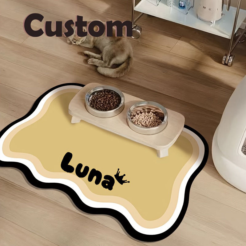 2pcs Customizable Quick-Dry Pet Feeding Mats
