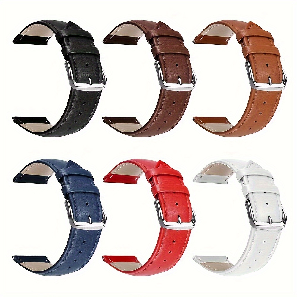 BINLUN Bracelet de Montre en Cuir Véritable Remplacement Bracelets Montres à Dégagement Rapide pour Homme Femme (Marron, 17mm