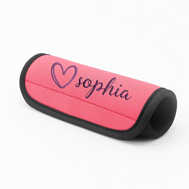 TEMU Custom Embroidered Text/name Travel Essential Tag, Stylish And Durable, Featuring A Personalized With Custom Text, Hand-embroidered Luggage