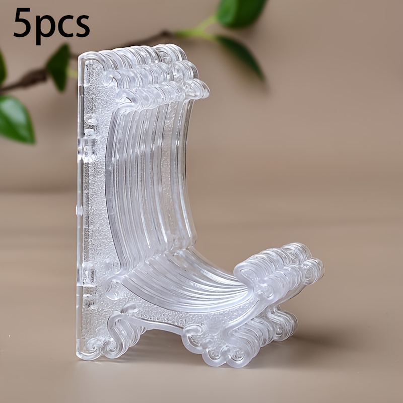 5pcs/10pcs Elegant Black Abs Display Racks | Multi-functional Home Decor Frame Stands For Photos And Fine Dining Utensils