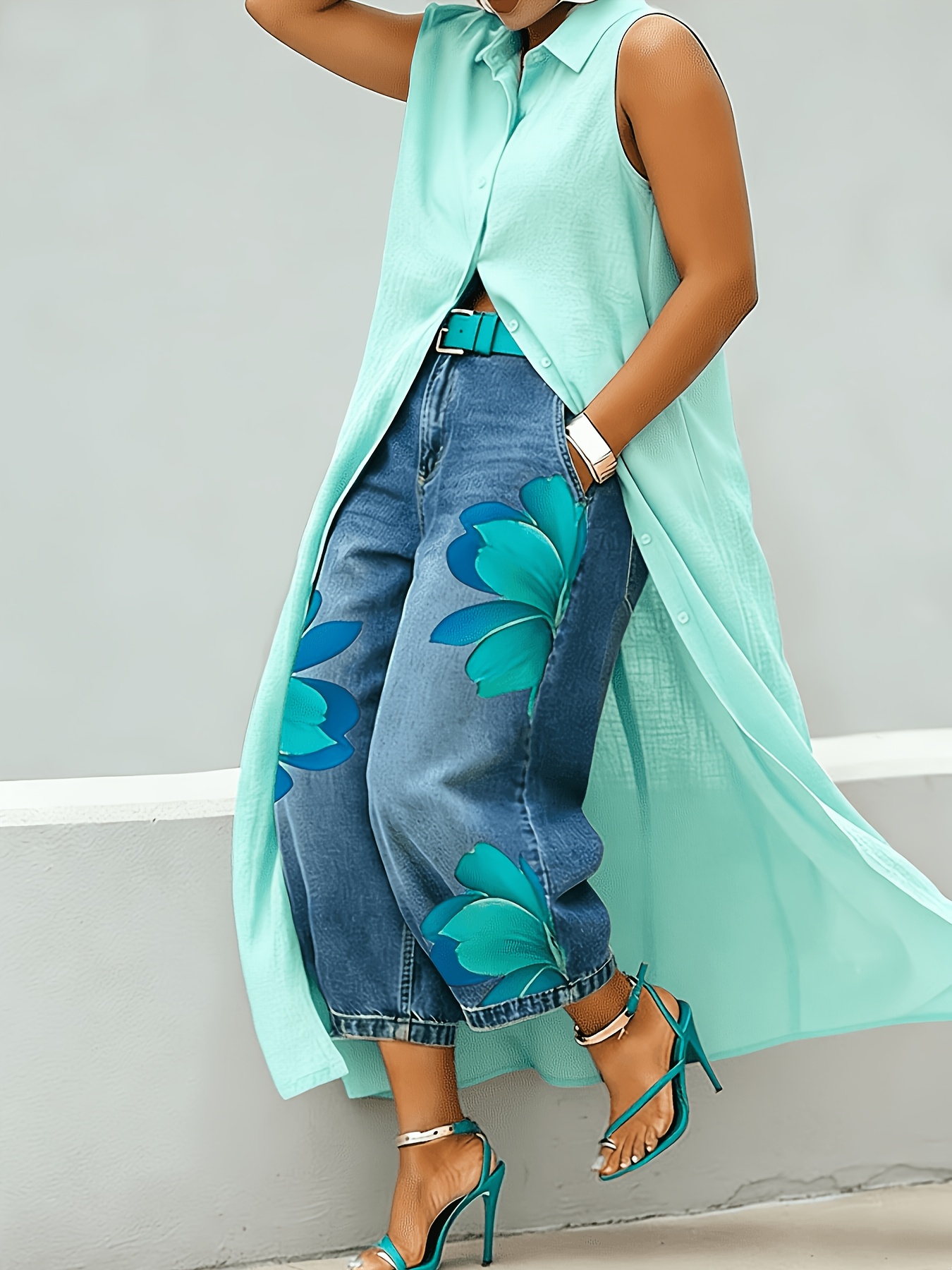 dresses for women turquoise sold on Temu United States