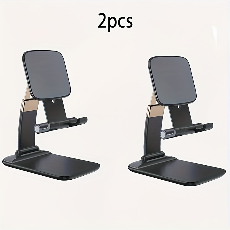 TEMU 2pcs Desktop Phone Stand, Adjustable Angle And Height, Fully Foldable And Portable, Compatible With Iphone