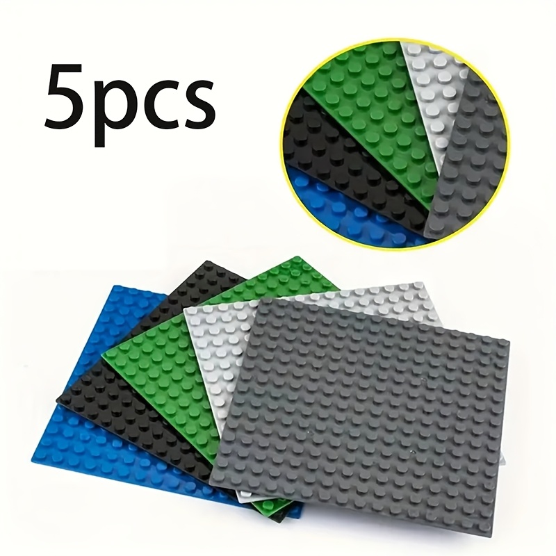 TEMU 5 pezzi di sottosfere per mattoncini 16X16, sottosfere per costruzioni 16X16, sottosfere mini universali compatibili, parti di giocattoli da