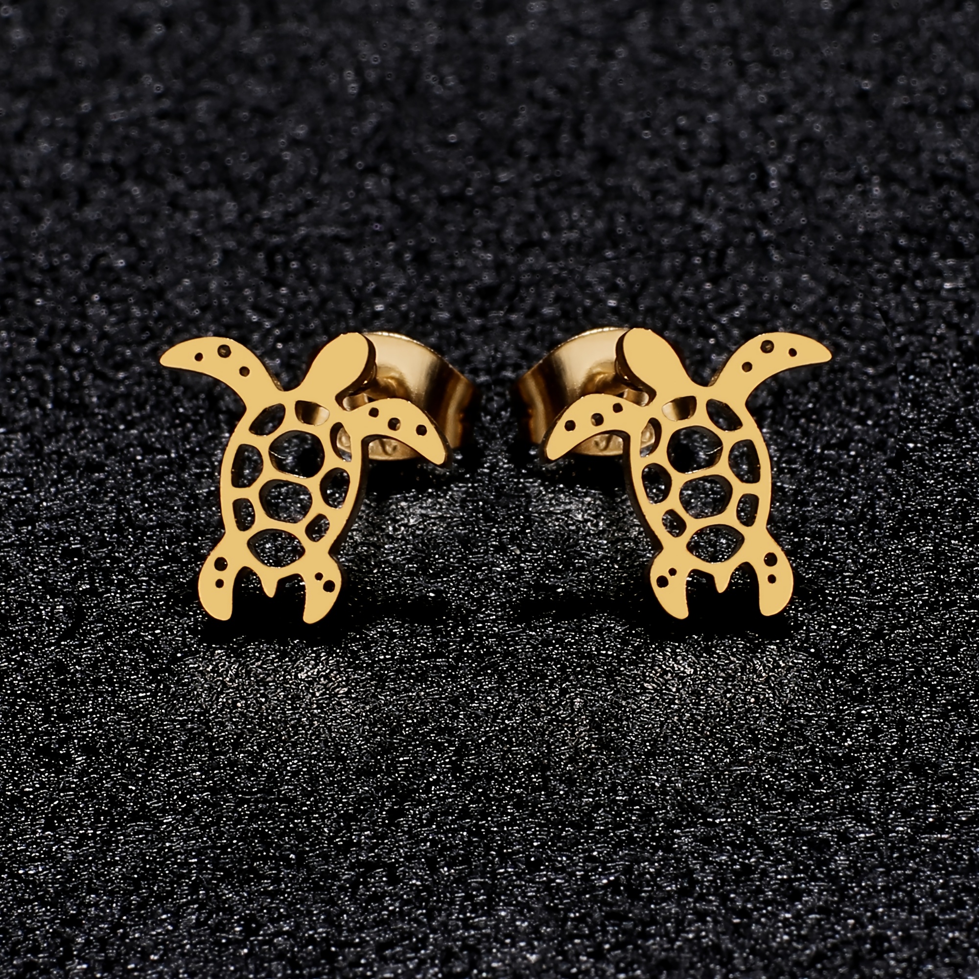 

Elegant Turtle 18k Golden Plated 316l Stainless Steel Ear , Animal Theme, Daily , All Season