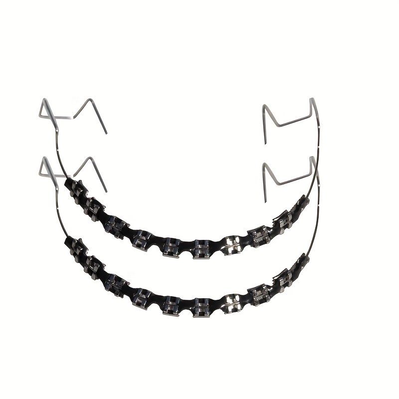 TEMU Metal Braces With Colored Hooks, Wires And Ties - Decorative Braces Accessories, Braces, Dental Model Textbooks