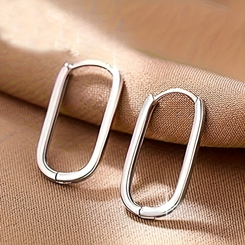 Women's Elegant Geometric Hoop Earrings, Perfect for All Seasons