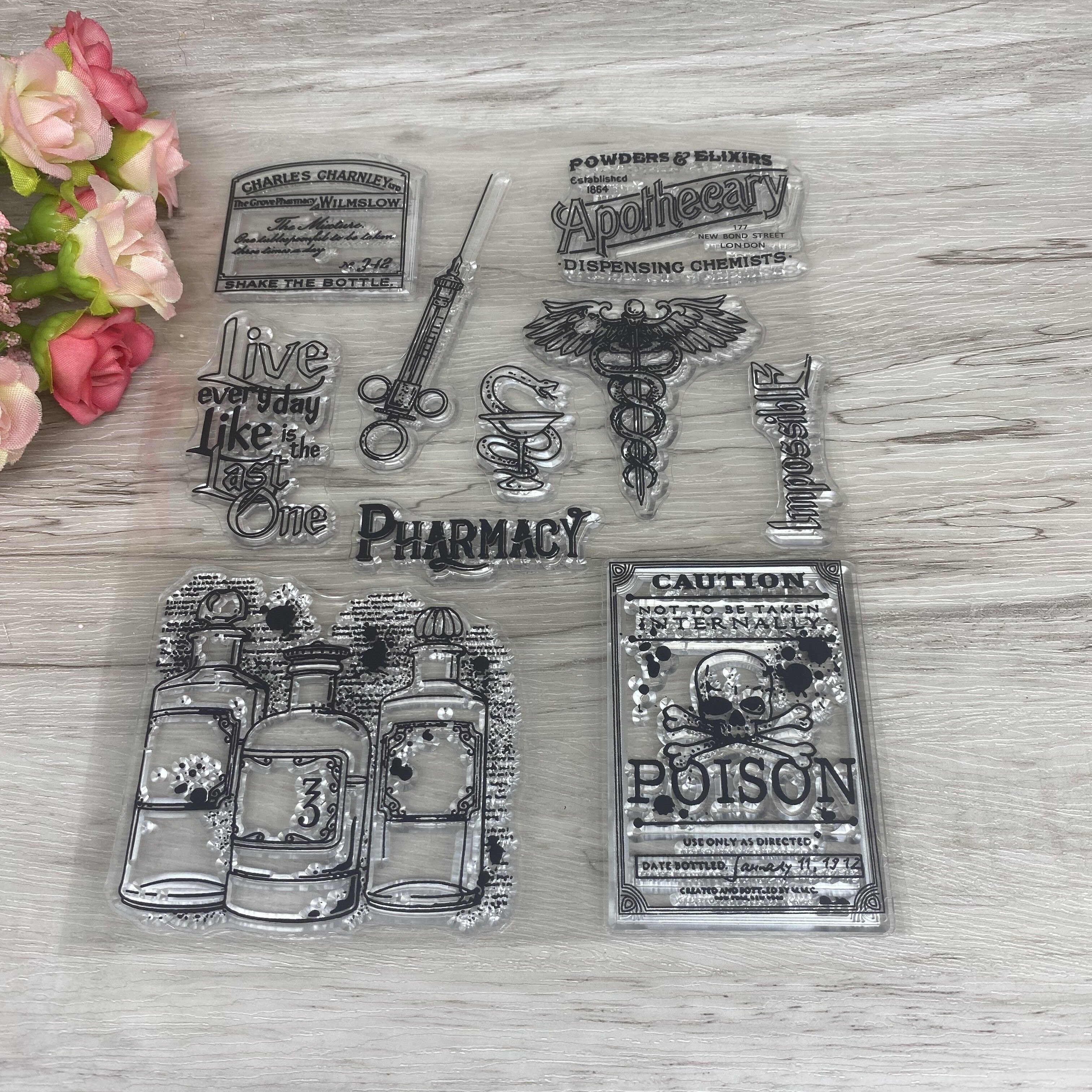 

1pc Transparent Rubber Seal Stamp, Retro Rubber Clear Stamp For Cards Making Diy Scrapbooking Photo Journal Album Decoration