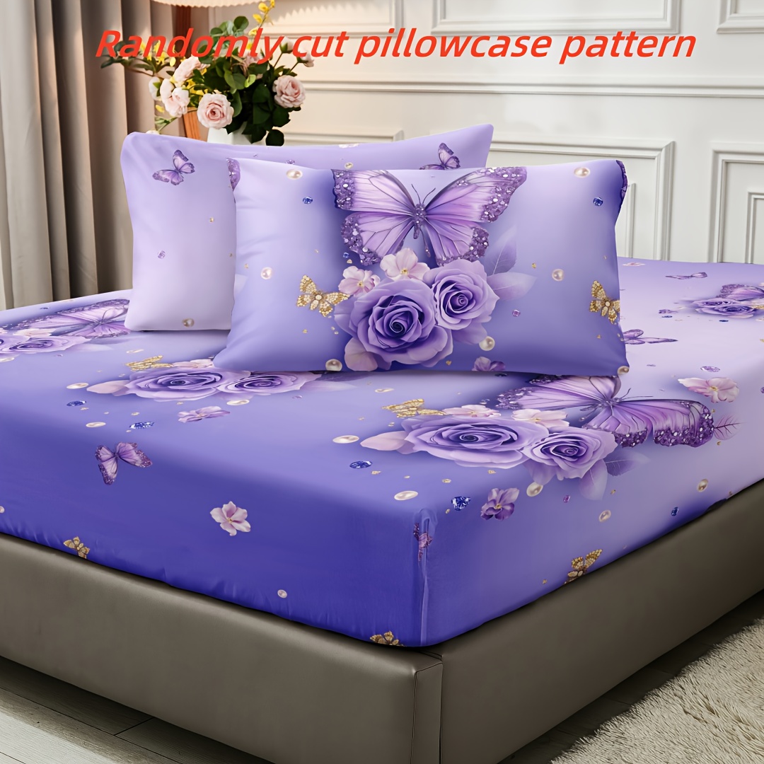 TEMU Three-piece Set. Minimalist Living Starts With A Good Fitted Sheet! Fits Single Bed, Dormitory Bed, Double Bed, King Bed, And Queen Bed. 3d