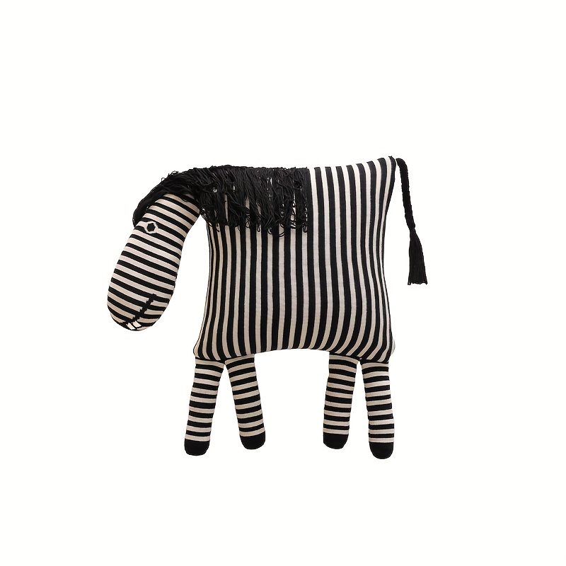 Image of 1pc Zebra Pillowcase - Striped Zebra Stripe Cushion Cover With Zipper Closure, Sofa Bed Chair Decor, Machine Washable Contemporary & Stripes For, Living Room, Dorm - Accent