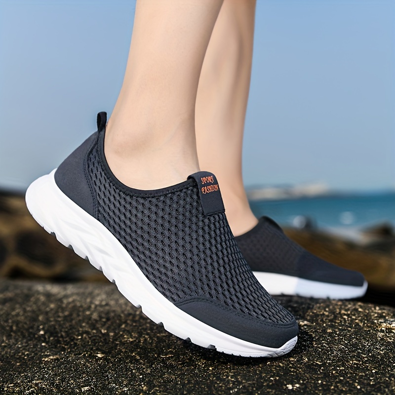 

Men's Slip On Casual Shoes, Mesh Breathable Comfy Outdoor Walking Shoes, All Seasons