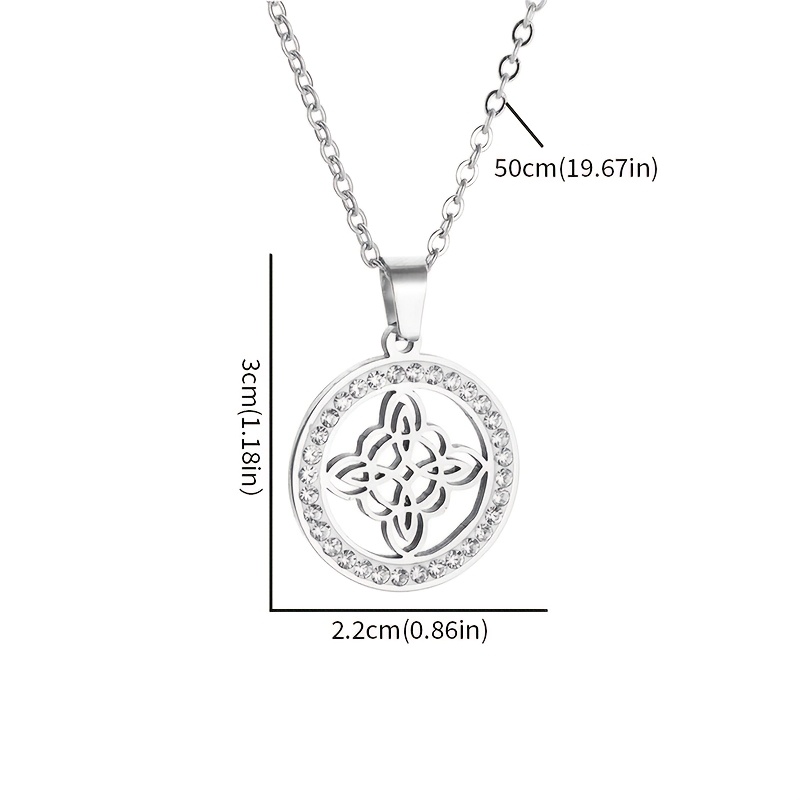 Women's Elegant Hollow Celtic Knot Pendant Necklace