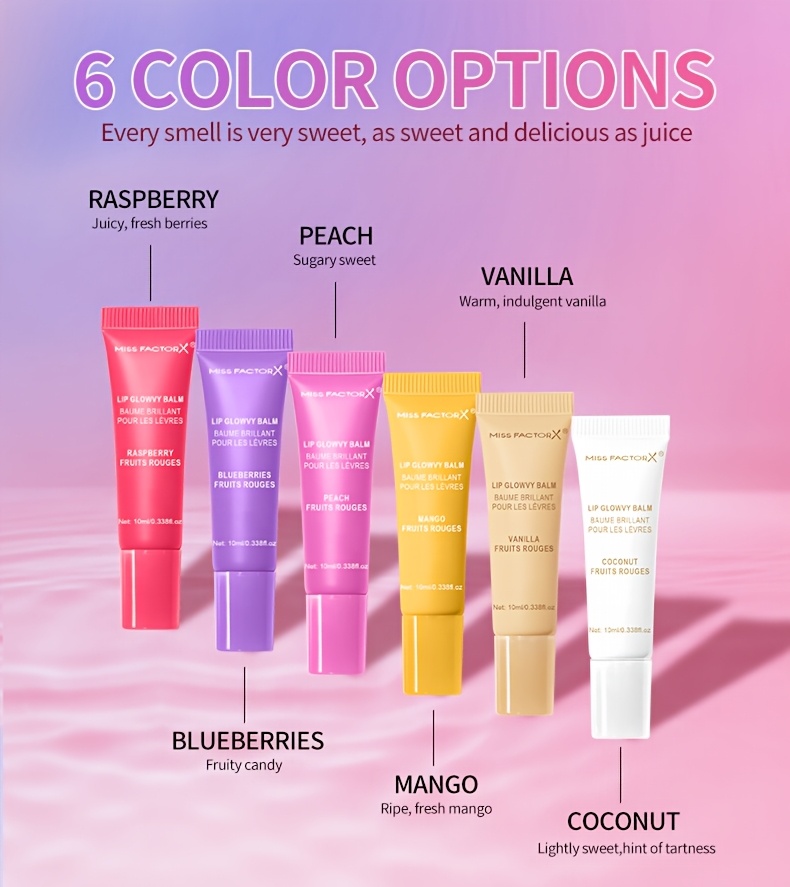 24pcs/Box 6 Flavors Moisturizing Lip Gloss - Nourishing, Non-Greasy, Long-Lasting Shine for Dry Lips, Women'S High-End Gift Set