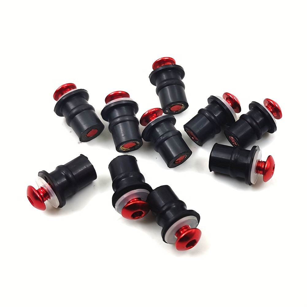 5mm 10pcs Motorcycle Windscreen Windshield Bolts Screws Nut Fastener For 750 1000 K1 K3 K4 K5 K6 K7 K8 K9 K11 Gn250 Gn125 Sv650 Gsxr750 Dl650 For Cbr600rr Cbr1000rr Cbr250rr Cbr 600 1000 250 Rr