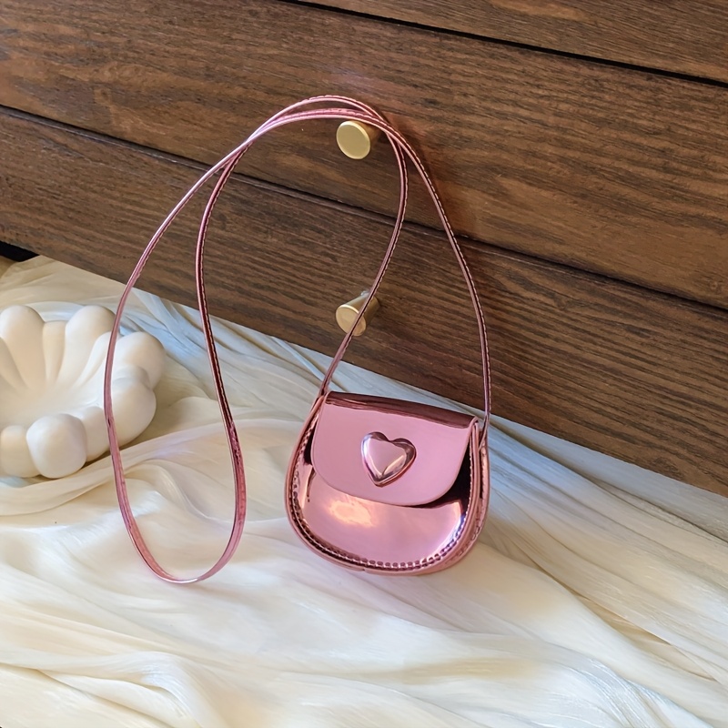 Image of Fashion Shoulder Bag With Laser Heart Lipstick Mini Crossbody Bag, For Teenager