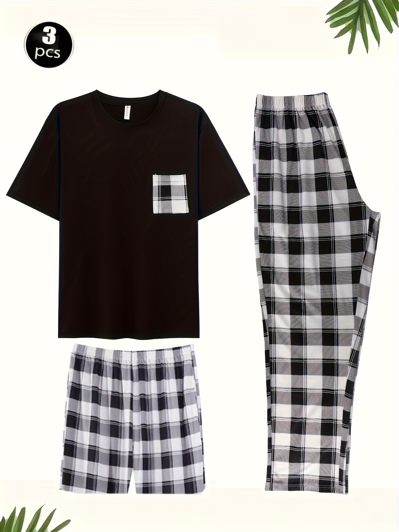 conjunto pijamas hombre camisa manga corta Temu Argentina