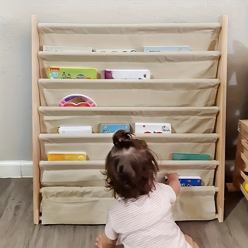 1pc organizador de madera estantería de madera para libros detalles 7