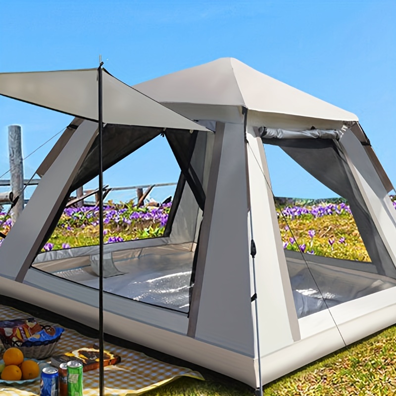 Versatile 4 6 Person Family Camping Tent Automatic Setup Portable Foldable With Ventilation And Sun Protection Sports & Outdoors Temu details 0