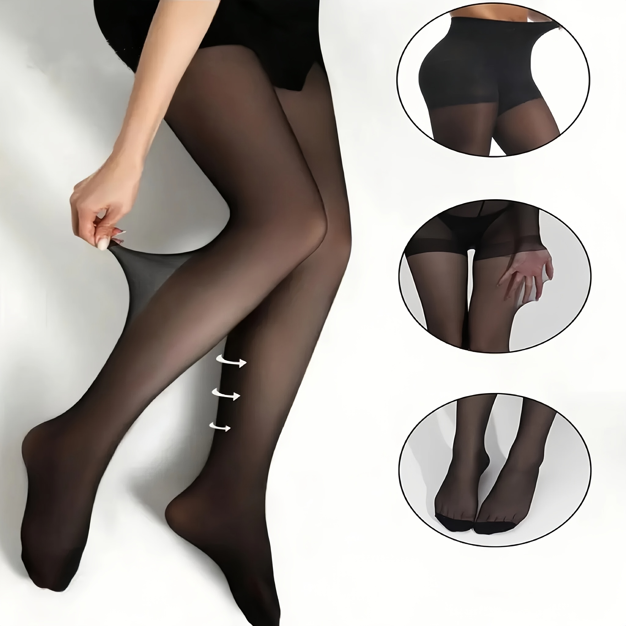 Image of 1 Pair, 15d Ultra-thin Black Tights For Women, Essential For Office Commuting/business Meetings/flight Attendants/daily Wear/dates | Anti-see-through, Durable, High-elasticity, Pantyhose
