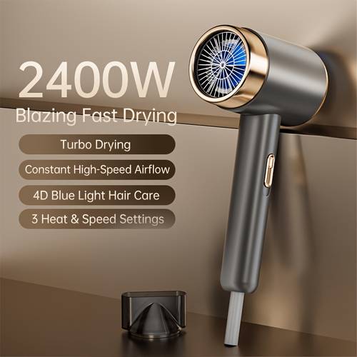 2400w high dryer with three speed settings hot and cold air adjustable powerful airflow for fast and drying suitable for home and hotel drying equipment a nozzle attachment ideal for equipment drying