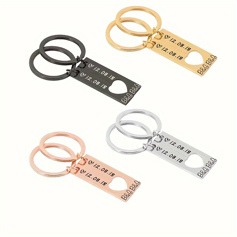 

Engraved Steel Keychain Set For - Personalized Metal Keyring - For , , Father's Day - & Fashionable - 1 Non-braided Keychains