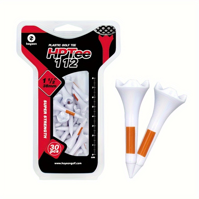 TEMU Korean Golf Tee Crown Nail 0 Resistance Plastic Graduated Short Ball Nails 38mm 30pcs/box