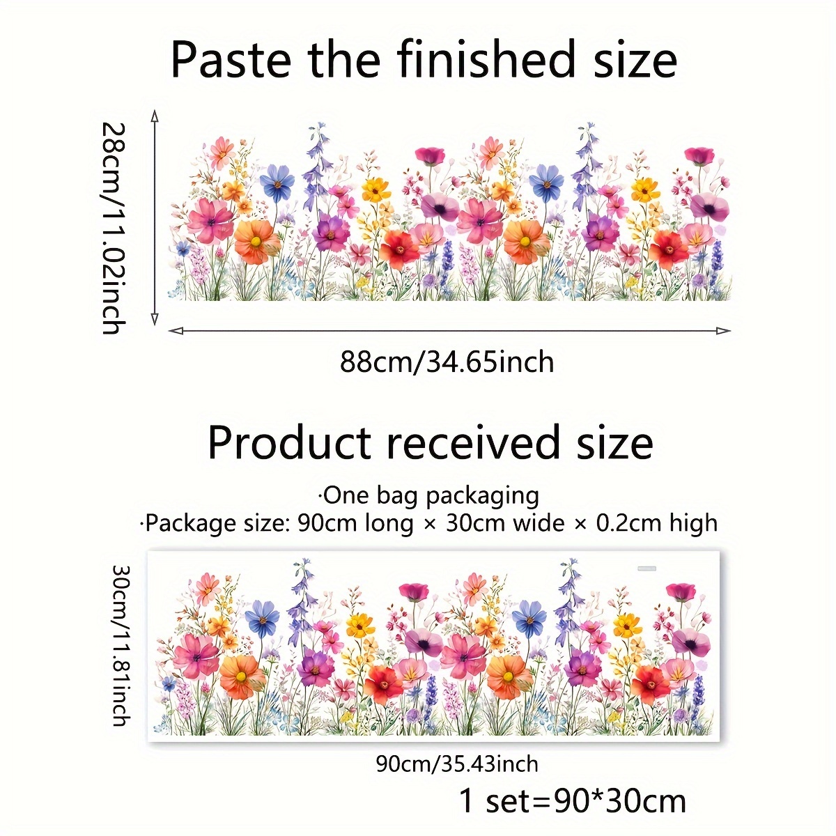 A Spring Plant Colorful Room Bedroom Wall Sticker Kitchen Bathroom Decoration Wall Sticker (ms3160-yl)