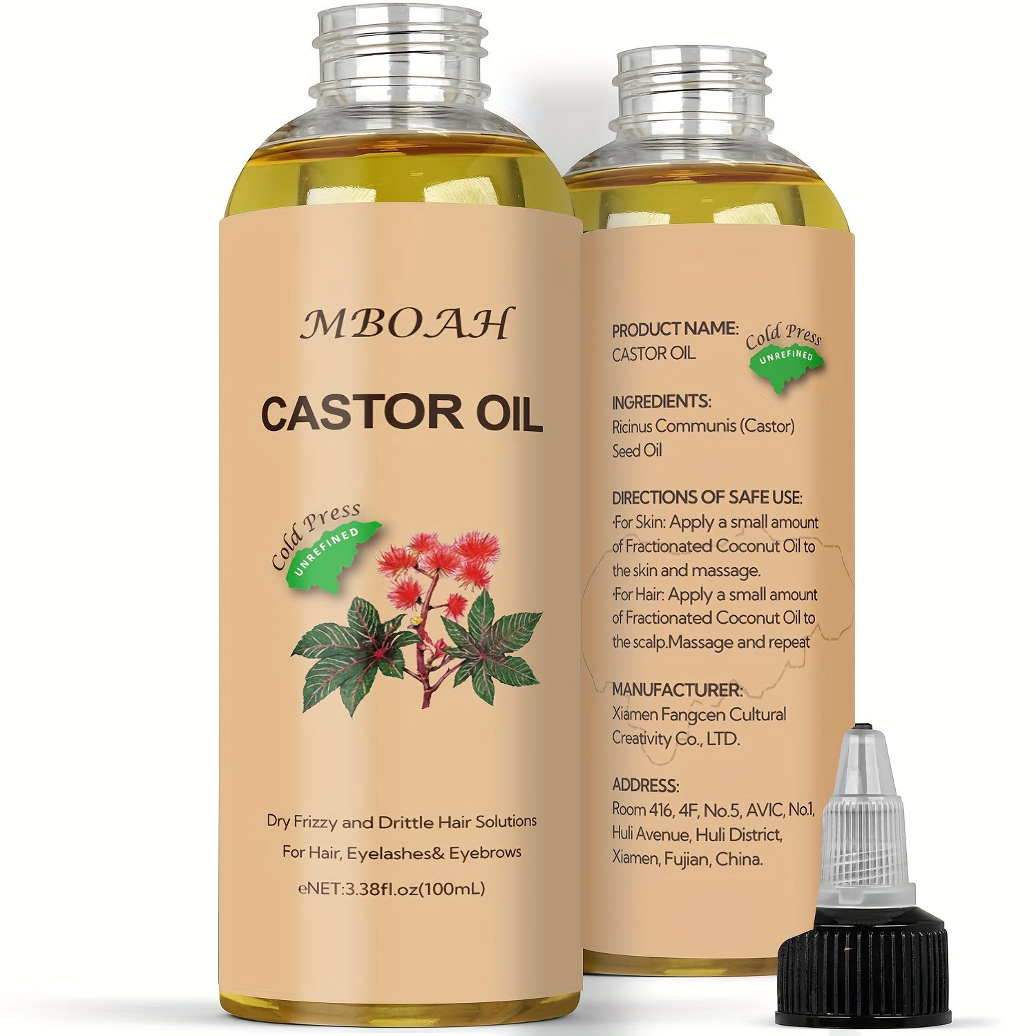Image of Mboah Cold Pressed Castor Oil | Unrefined, For Hair, Skin And Eyelash Care - Unisex-adult