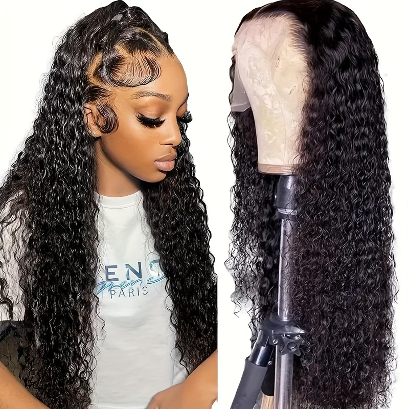 

Glueless Wig Water Wave Wigs Human Hair Pre Plucked Pre Cut Lace 200 Density 4x4 Hd Lace Closure Wigs For Women Upgraded No Glue Wet And Wavy Lace Front Wigs With Baby Hair.