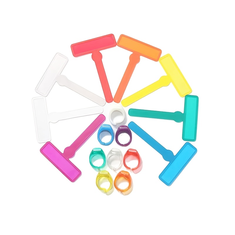 16pcs Of 8- Reading Trackers With 8-color Finger Rings, Finger Focus Highlighters, Reading Guides For Dyslexia, The Most Affordable Items, Holiday Gifts