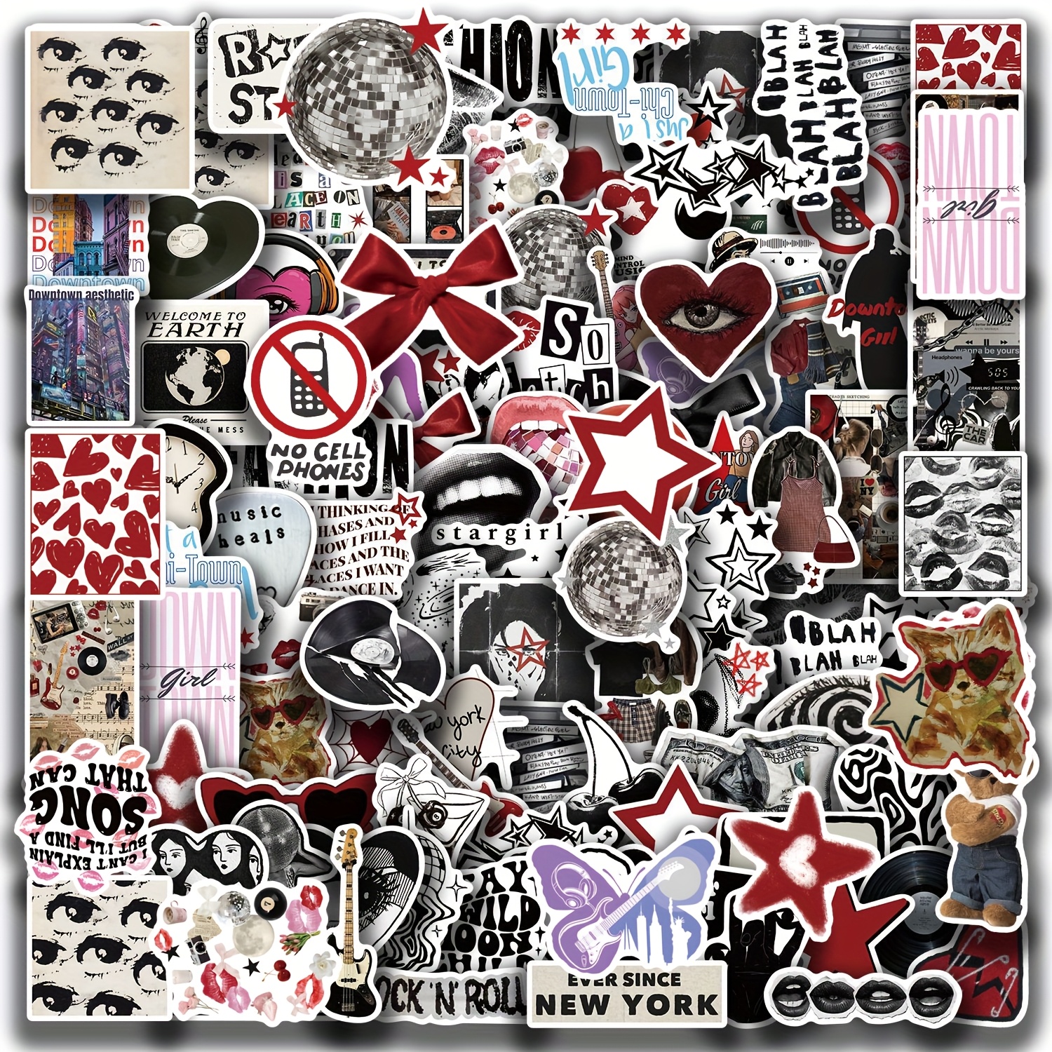 100pcs y2k downtown girls decals graffiti vinyl cartoon doodle stickers for suitcase guitar car sticker | Free Shipping On Items Shipped From Temu | Temu Albania