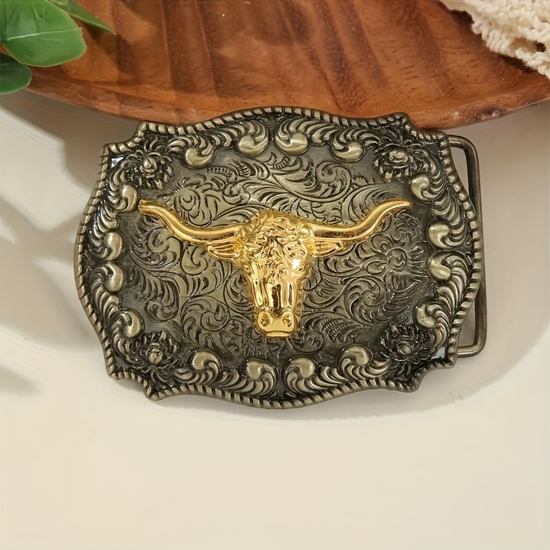 

Bull Western Belt Buckle Cowboy Belt Buckle Western Rodeo Bull Buckle For Women Men