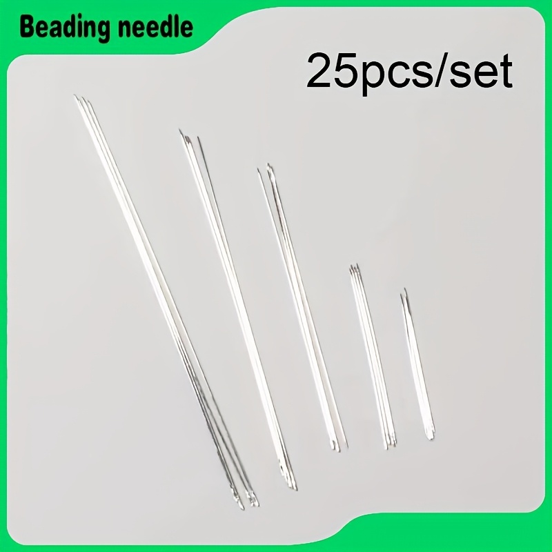 TEMU 25pcs/Set d'aiguilles à perler ultra fines, aiguilles à coudre en métal pour la fabrication de bijoux, outils à main pour l'enfilage et les