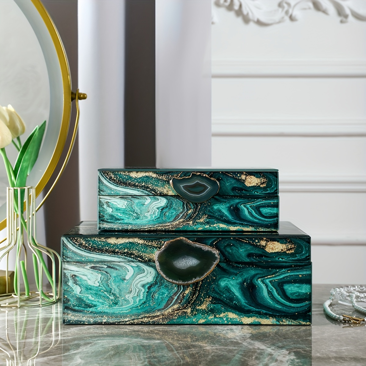 accessories jewelry box storage box jewelry case cosmetic box tool box glass box high end box fashionable accessories household items household box jewelry boxes Product details 4
