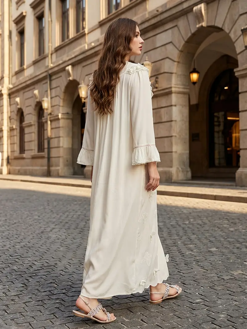 plus size elegant tunic dresses Vsssj Plus Size Dresses for Women Solid Color Crew Neck Hollow Out Elegant Tunic Dress Summer Short Sleeve Casual Swing Party Midi Dress, Women's,
