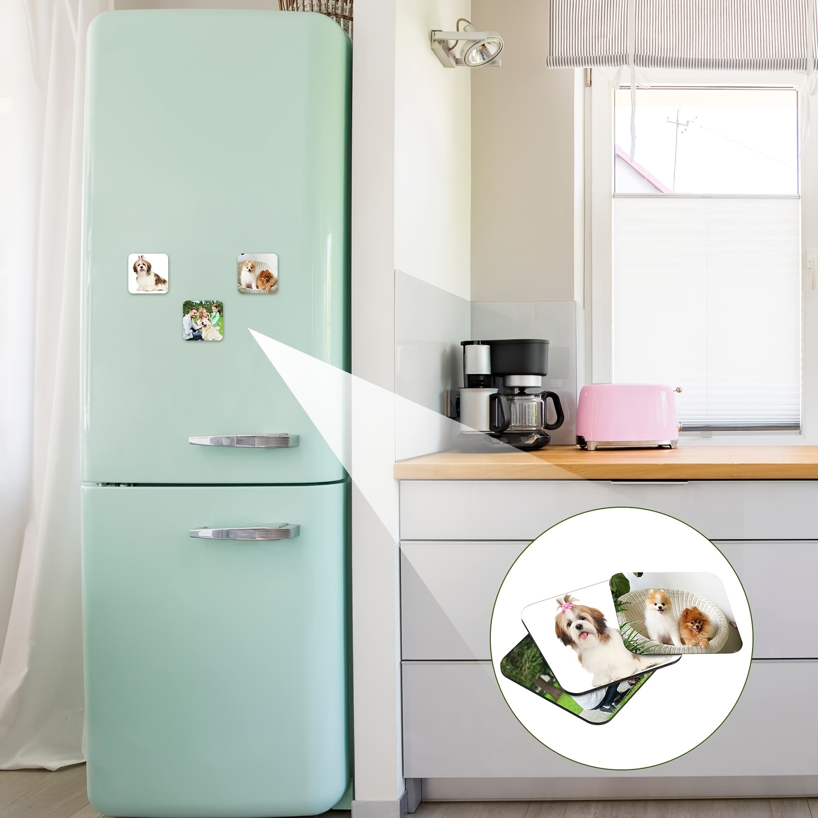 30 Aimants Vierges Sublimation - 5x5cm - Pour Frigo, Micro-ondes, Bureau