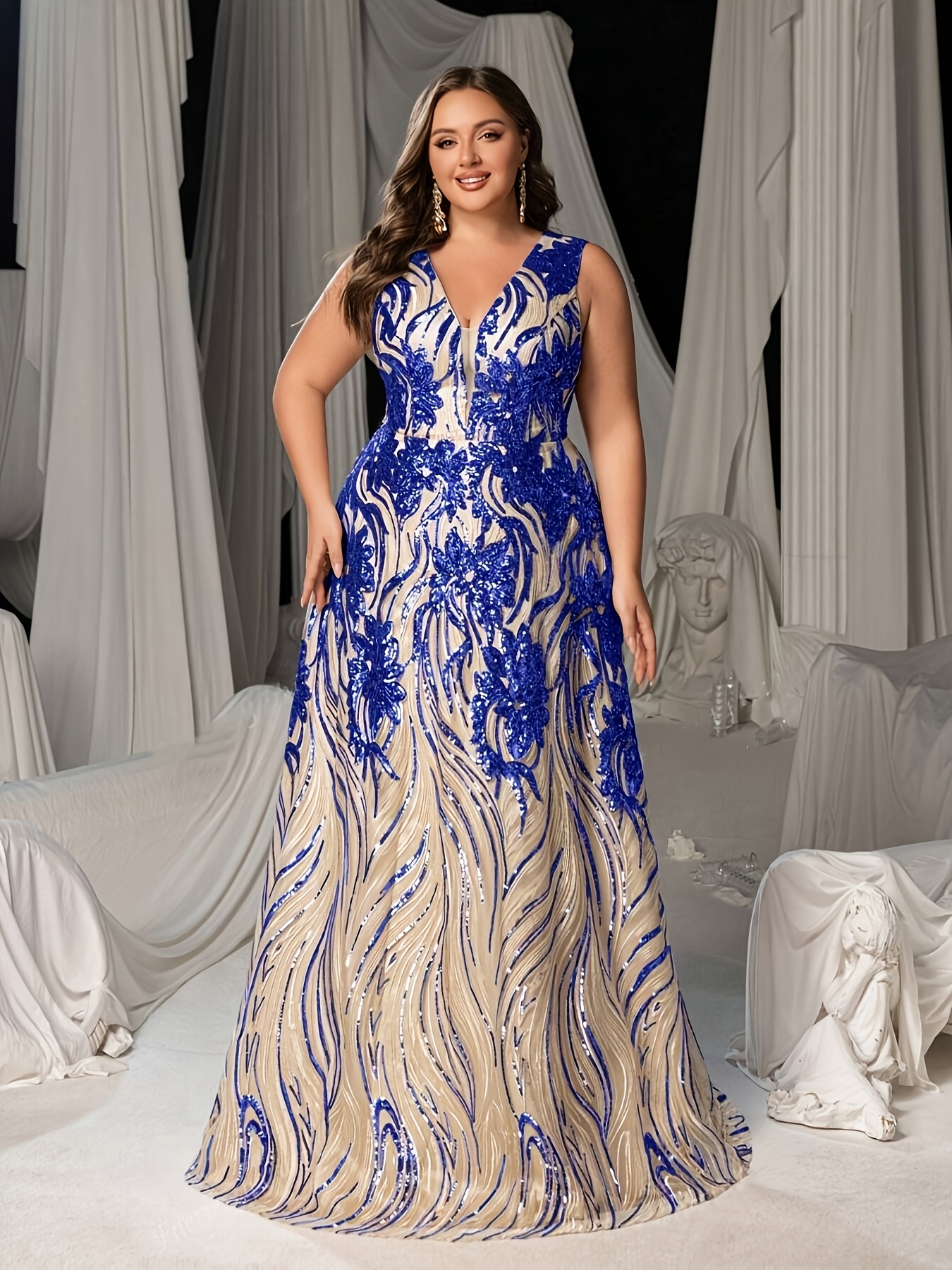 plus size plus size plus size elegant sleeveless v neck - Temu Mauritius